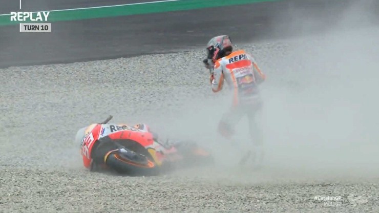 MotoGP Catalunya: Marquez Ungkap Penyebab Jatuh di Tikungan 10