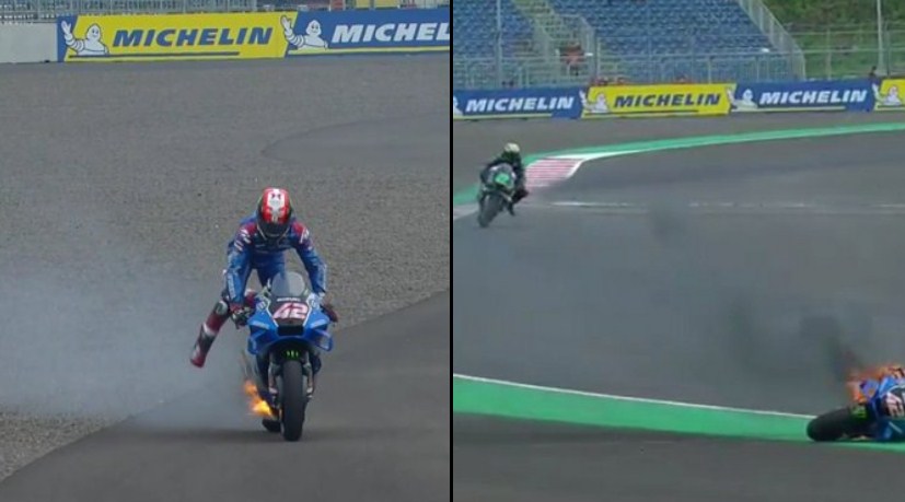 Red Flag! FP4 MotoGP Mandalika Dihentikan, Satu Motor Terbakar