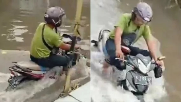 Honda Supra Terabas Banjir