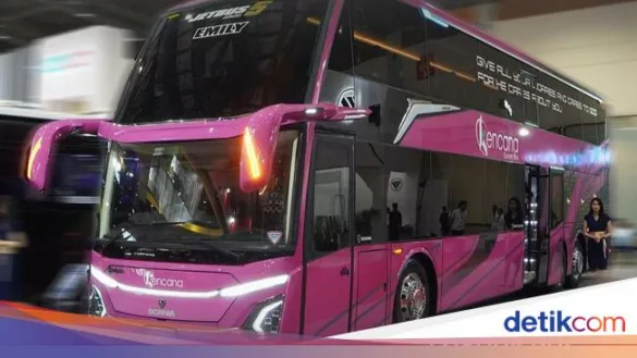 bus double decker terbaru po kencana dengan bodi adiputro dan sasis scania 169